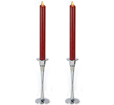 Table Taper Candle Holder In Silver