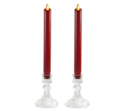 Ribbed Unique Mercury Glass Candlestick Holders