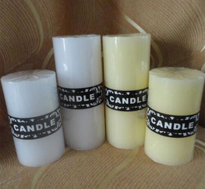 White Church Pillar Candles