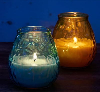 Mason Glass Jar Citronella Candles