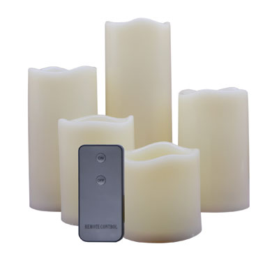 5pcs Waterproof Remote Control LED Outdoors Candles Night Lamp for Wedding Birthday Party Christmas 