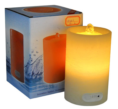 Flat Top Flameless Candle Fountain With Timer Button