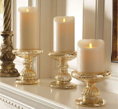 Battery Operated Moving Flame Led Pillar