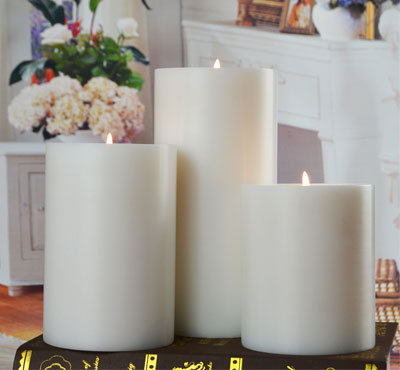 Plastic Modern White Artificial Tealight Candle