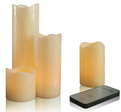 3pcs Set Ivory Led Candles Battery