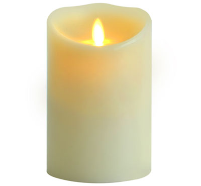 Battery Operated Moving Flame Led Pillar