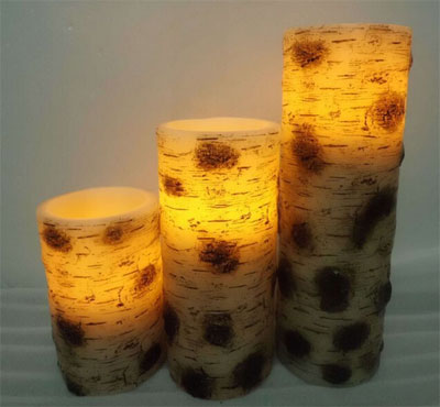 Remote Ready Amazing Flameless Candle Birch