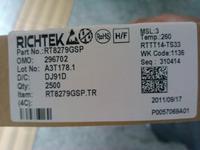 RT8279  RT8279GSP  RICHTEK  5A, 36V, 500kHz Step-Down Converter SOP-8  