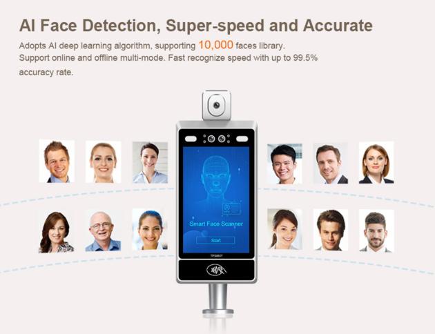 TPS980T Face Recognition Temperature Measuring Device