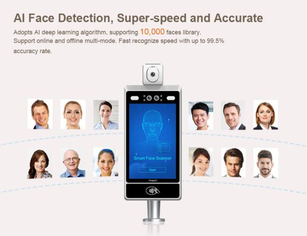 TPS980T Face Recognition Temperature Measuring Device