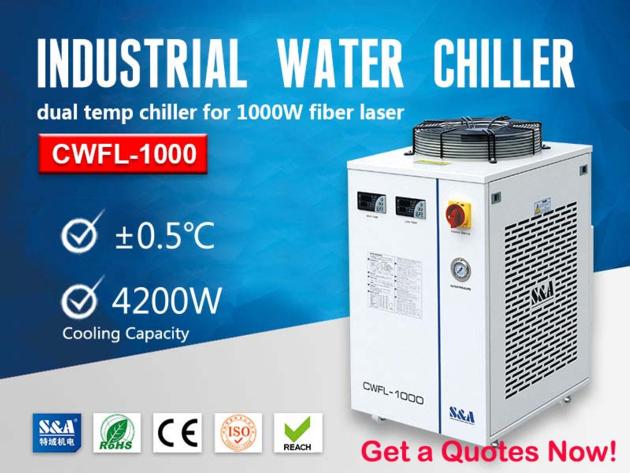 Closed Loop Water Chiller Unit for 1000W Fiber Laser Cutting Machine