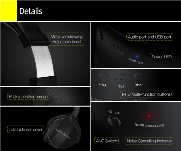 Factory OEM Active Noise Cancelling Wireless