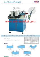 apparel label cut and fold machine