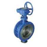 Hard Seated Flange Butterfly Valve With Gear Actuator