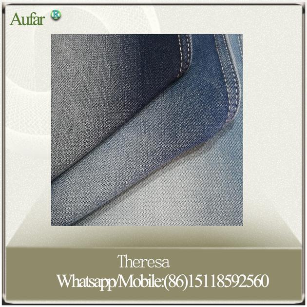 A877-1 Stone wash rolls of jaquard stretch denim fabric