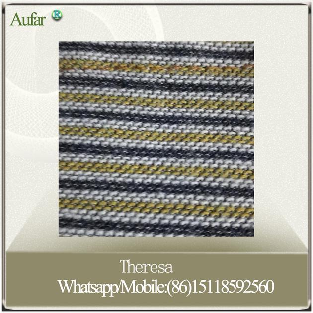 B259 Wholesale strips fake knitted denim fabric