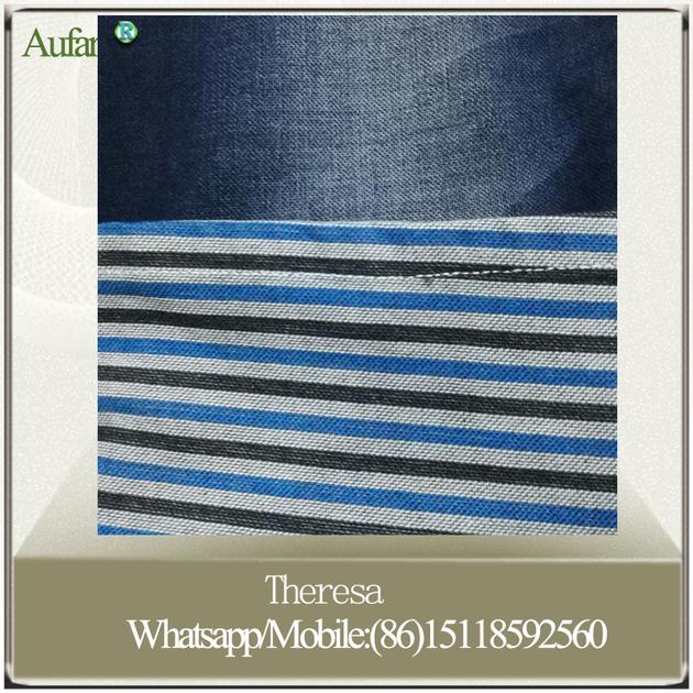 B307 Rolls of strips fake knitted denim jeans fabric