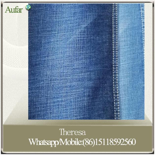 B309 Wholesale 12s bamboo super stretch denim jeans fabric