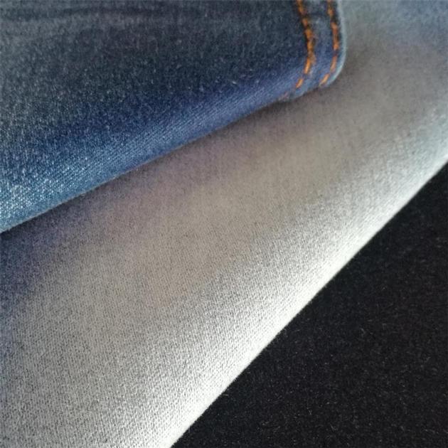 Blue Colored Combed Stretch Denim Fabric
