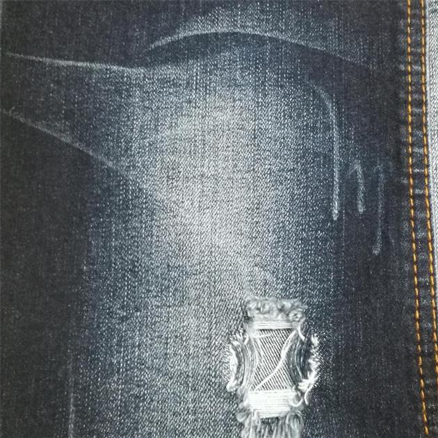 Blue &Grey slub cotton spandex denim fabric for jeans