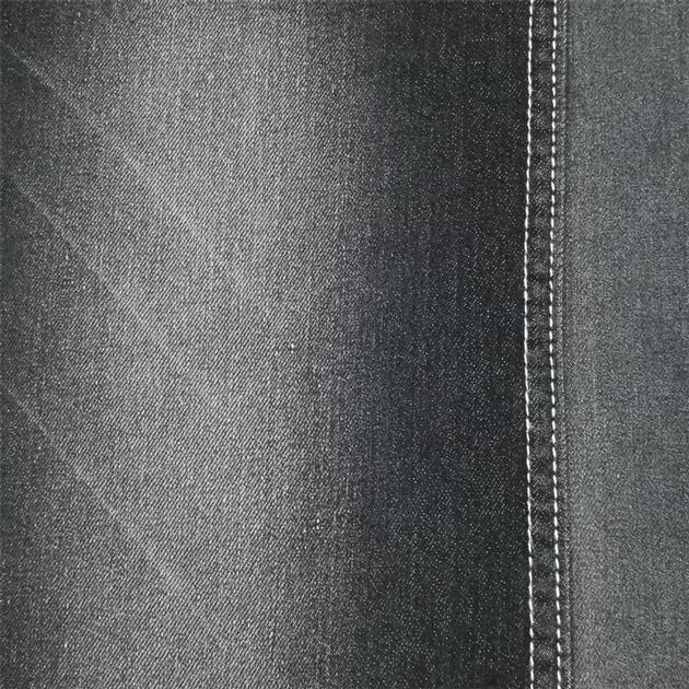 Black 8.2oz lycra denim fabric for jeans