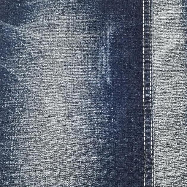 Wholesale blue slub cotton stretch denim fabric