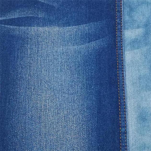 Wholesale satin indigo lycra denim fabric