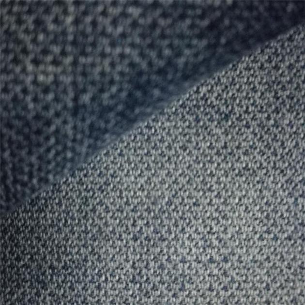 Jaquard Strips Fake Knitted Denim Fabric