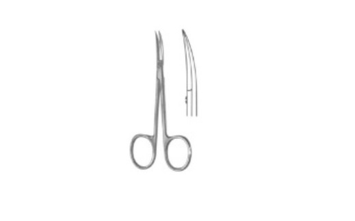 Dental Iris Scissor Curved, Iris Surgical Scissors 4 1/2" Curved Stainless