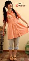 2013 Japan Mori girl embroidery short sleeve blouse