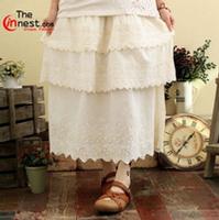Japan Mori Girl Multi Layered Lace Asymmentrical Ladies Knee-Length Skirt - See more at: http://www.