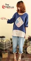 2013 new Mori girl round collar long sleeve blouse