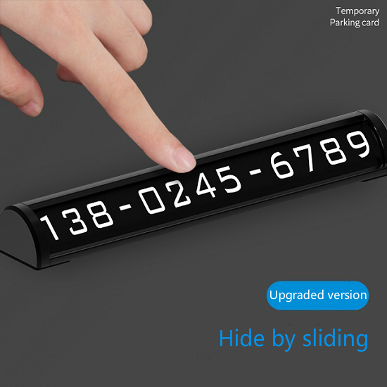 Flexible Rotatable Temporary Parking Card Telephone Phone Number Clear Plate Automotive Car Styling 