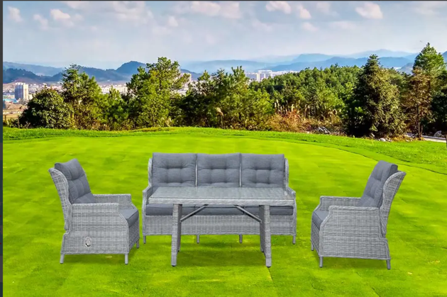 3 Seat Reclining Sofa Dining Set