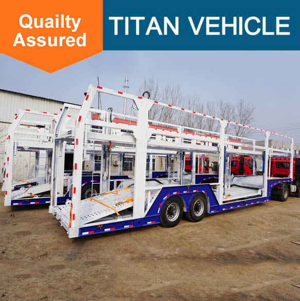 2 / 3 axle car transport semi truck trailer, vehicle car carrier semi trailers for sale