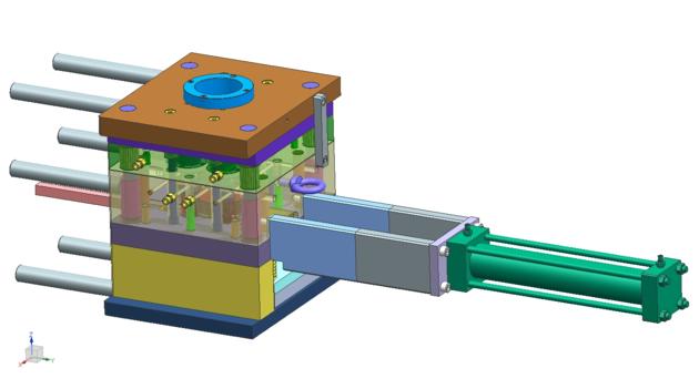 injection mould mold with hydraulic cylinder system in shenzhen guangdong