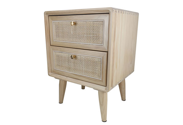 Mid Century Modern Wood Nightstand