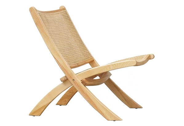 Hand Made Cane Wooden Lounge Chair