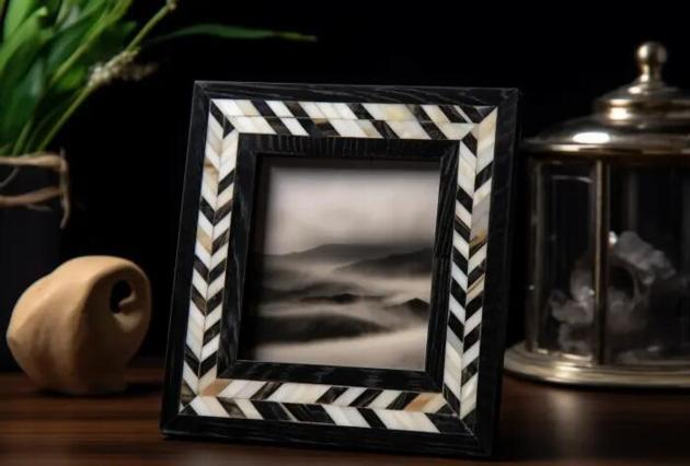 Chevron Bone Photo Frame