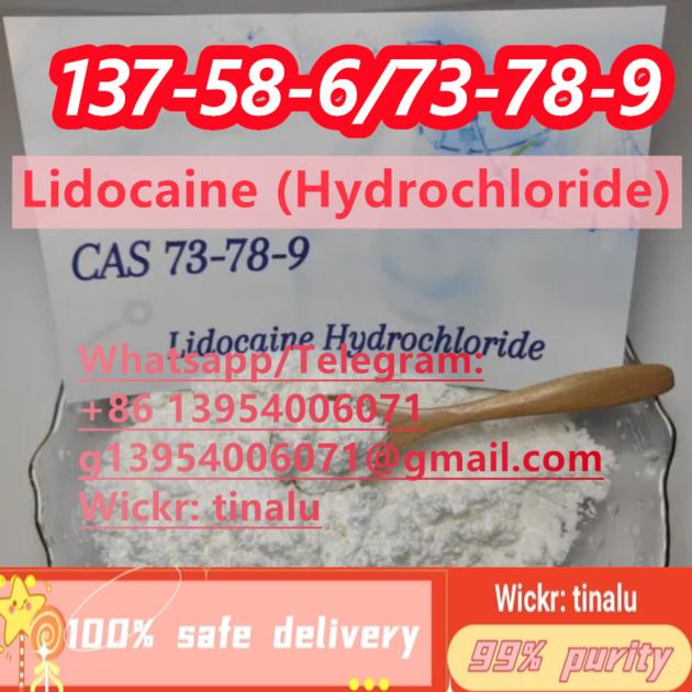 Lidocaine cas 137-58-6 strong stimulating effect 73-78-9