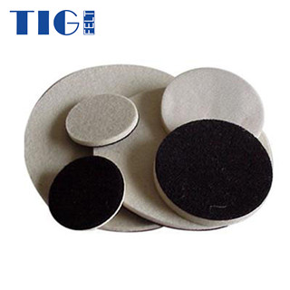 glass and crystal polishing wool felt buffing wheel with velcro backing