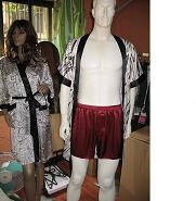 silk robes and silk boxer short