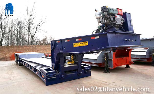 Detachable Goosencek Lowboy Low Bed Trailer