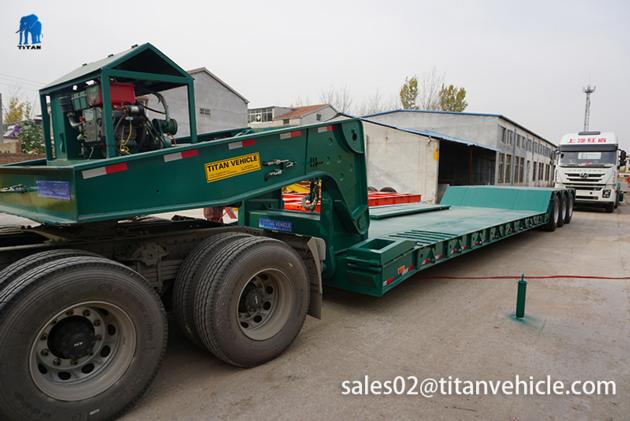 Detachable Goosencek Lowboy Low Bed Trailer