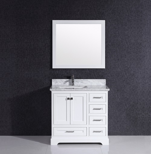 Classic Waterproof Bathroom Solid Wood Cabinet