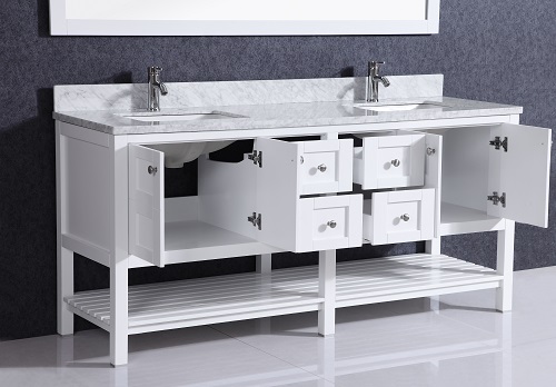 White High Gloss Liquidation Bathroom Vanity