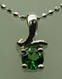 18/K White Gold Tsavorite Garnet Pendant