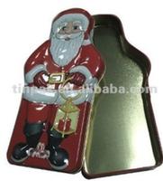 Santa Christmas tin case
