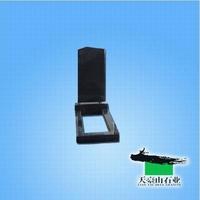 black granite tombstone