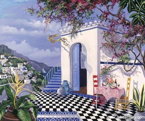 Mediterranean oil painting